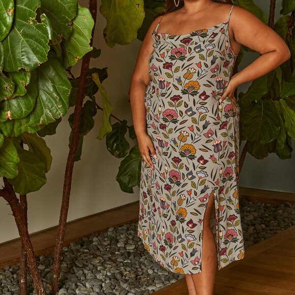 B.YELLOWTAIL Sage Blossom Slip Dress (L) - Picture 3 of 3